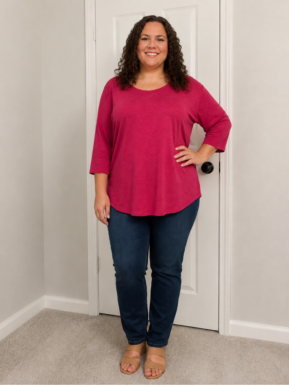 Chico’s The Ultimate Tee Hot Pink Size 3 (XXL/2X)